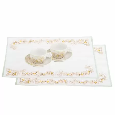 Set 2 tazze cappuccino + 2 tovagliette Eleganza - Thun