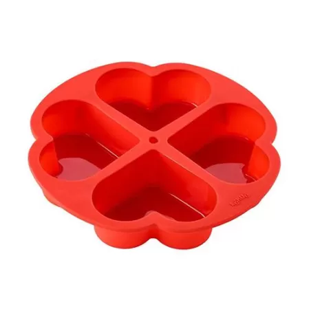 Stampo "Cuore monoporzione" 4 impronte in silicone - Lékué