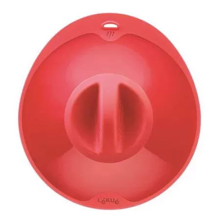 Coperchio "Ventosa XXL" con foro fapore in silicone, rosso - Lékué