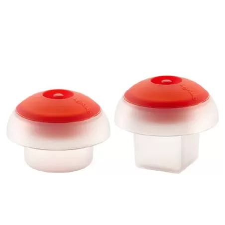 Cuociuovo "Cilindro/quadrato" 2 pezzi in silicone, trasparente - Lékué