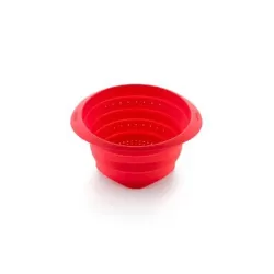 Scolapasta pieghevole in silicone, rosso - Lékué