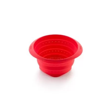 Scolapasta pieghevole in silicone, rosso - Lékué