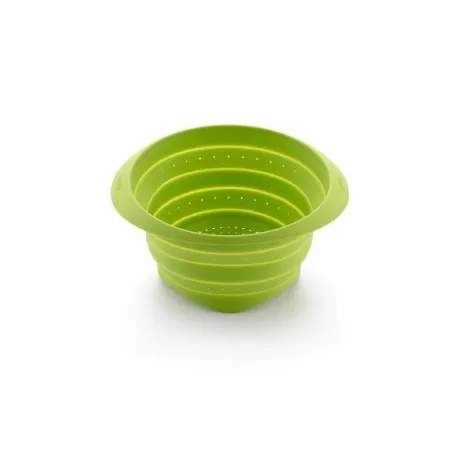 Scolapasta pieghevole in silicone, verde - Lékué