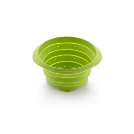 Scolapasta pieghevole in silicone, verde - Lékué