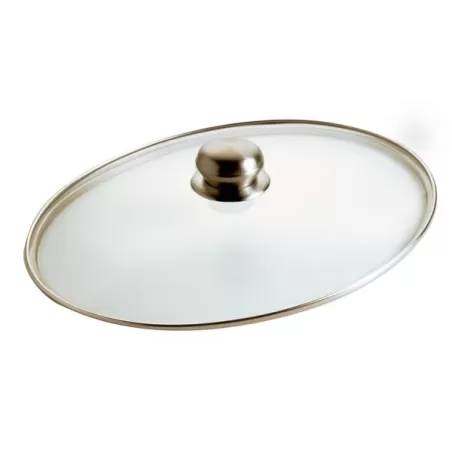 Coperchio vetro ovale pomolo inox - Pentolpress