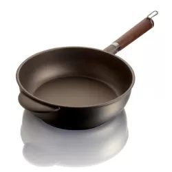Padella alta Ø 24 Julienne induzione, manico legno