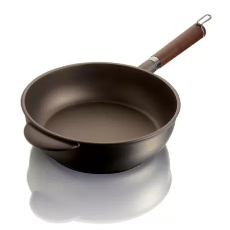 Padella alta Ø 28 Julienne induzione, manico legno