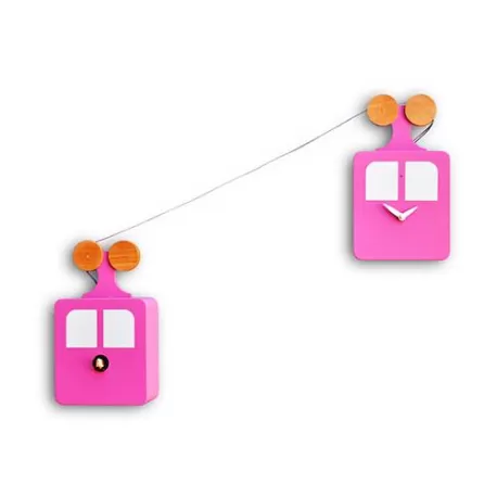 Orologio con cucù "Funivia rosa" - Pirondini