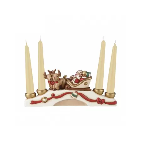 Portacandele con candele Babbo Natale - Thun
