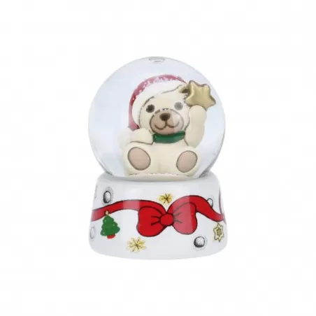 Mini palla di vetro Teddy con stella - Thun