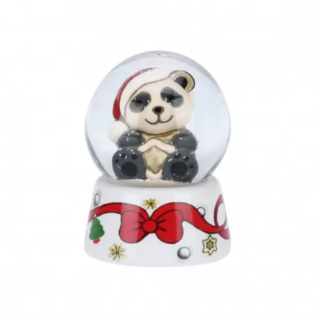 Mini palla di vetro panda con stella - Thun