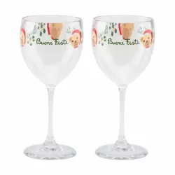 Confezione 2 bicchieri in acrilico Storie di Natale - Thun