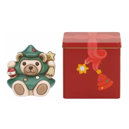 Teddy albero di Natale + scatola in latta - Thun
