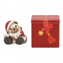 Teddy Babbo Natale + scatola in latta - Thun