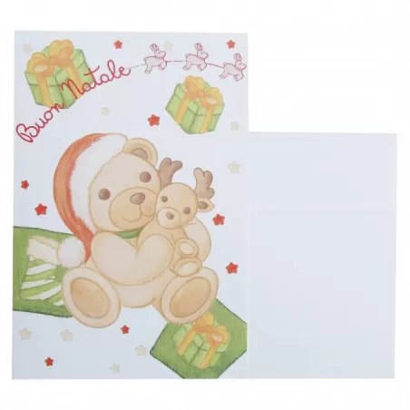 Biglietto d'auguri Teddy con renna - Thun