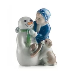 Elsa con pupazzo di neve - Royal Copenhagen