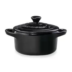 Mini cocotte in ceramica nera "Provence" Cm. 12x10 Ml. 300 - Kuchenprofi