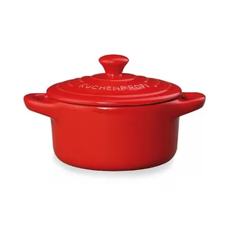 Mini cocotte in ceramica rossa "Provence" Cm. 10x8,5 Ml. 200 - Kuchenprofi