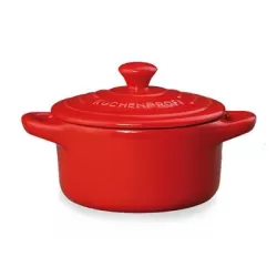 Mini cocotte in ceramica rossa "Provence" Cm. 12x10 Ml. 300 - Kuchenprofi