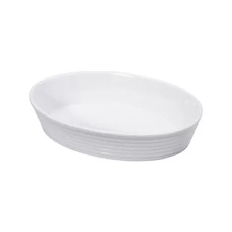 Pirofila ovale in porcellana "Burgund" Cm. 26x18x6 - Kuchenprofi