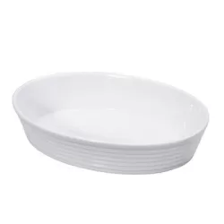 Pirofila ovale in porcellana "Burgund" Cm. 35x23x6 - Kuchenprofi