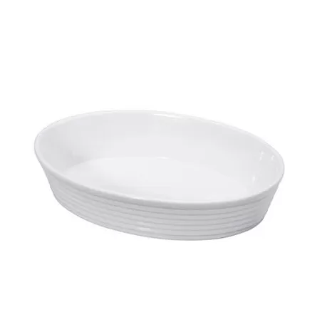 Pirofila ovale in porcellana "Burgund" Cm. 35x23x6 - Kuchenprofi
