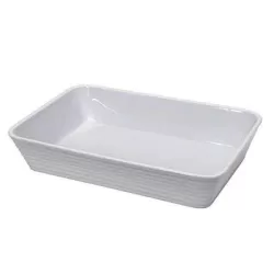 Teglia forno rettangolare in porcellana "Burgund" Cm. 35x24x6 - Kuchenprofi