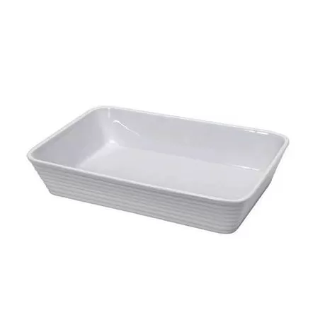 Teglia forno rettangolare in porcellana "Burgund" Cm. 35x24x6 - Kuchenprofi