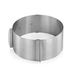 Anello torta tondo regolabile Cm. 16-30x8,5 - Kuchenprofi