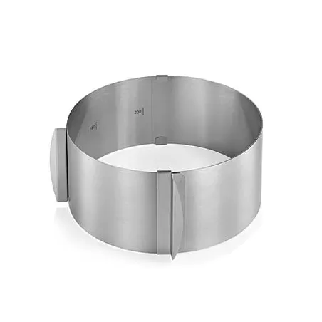 Anello torta tondo regolabile Cm. 16-30x8,5 - Kuchenprofi