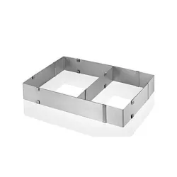 Anello torta rettangolare regolabile Cm. 34x52,5x5 - Kuchenprofi
