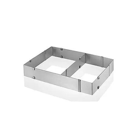 Anello torta rettangolare regolabile Cm. 34x52,5x5 - Kuchenprofi