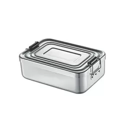 Lunch-Box piccolo argento Cm. 17,5x12x5,5 - Kuchenprofi