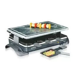 Raclette 1200 Watt "Hot-Stone" - Kuchenprofi
