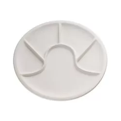 Piatto fonduta bianco Cm. 26 - Kuchenprofi