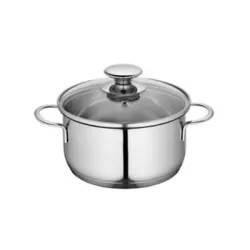 Pentola mini con coperchio vetro Cm. 12x6,5 Ml. 650 - Kuchenprofi