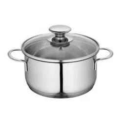 Pentola mini con coperchio vetro Cm 14x6,5 Ml. 1000 - Kuchenprofi