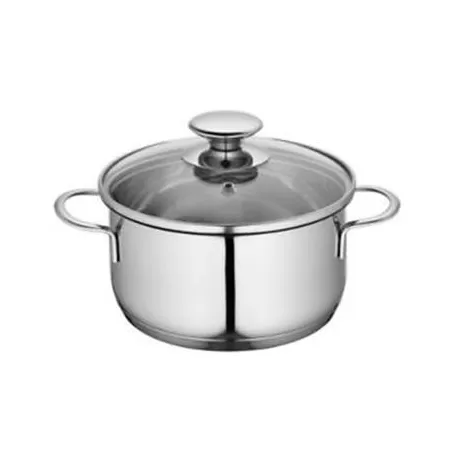 Pentola mini con coperchio vetro Cm 14x6,5 Ml. 1000 - Kuchenprofi