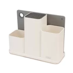 Counter store, Organizer bianco per utensili da cucina con tagliere - Joseph Joseph