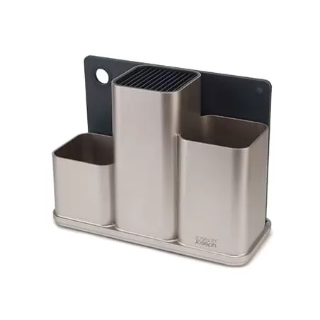 Counter store, Organizer acciaio per utensili da cucina con tagliere - Joseph Joseph