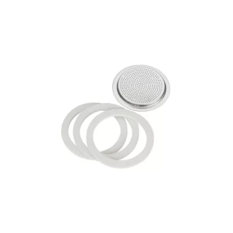 3 Guarnizioni + 1 filtro per Moka Expres 6 tazze in alluminio - Bialetti