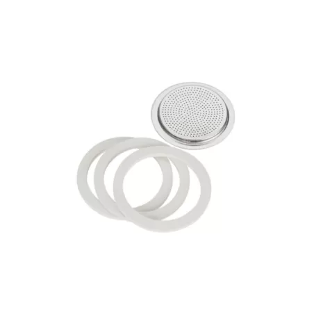 3 Guarnizioni + 1 filtro per Moka Expres 9 tazze in alluminio - Bialetti