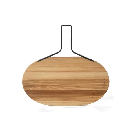 Mezzopieno, Tagliere grande (C) ovale in frassino olivato cm. 31X33,5X1,5 - Mopita