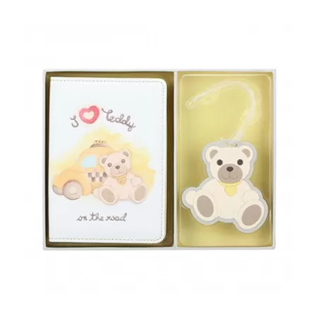 Porta passaporto e tag Teddy on the road - Thun