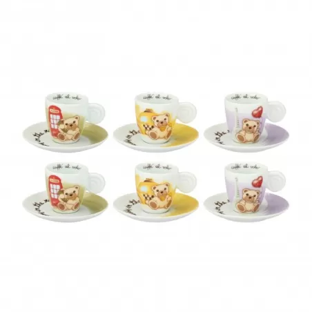 Confezione 6 tazzine espresso Teddy on the road - Thun
