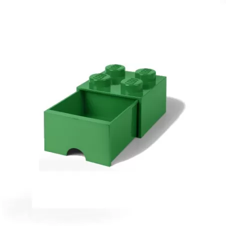 Contenitore Brick Drawer 4 bottoni, Verde - Lego