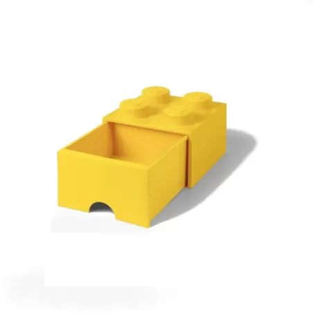 Contenitore Brick Drawer 4 bottoni, Giallo - Lego