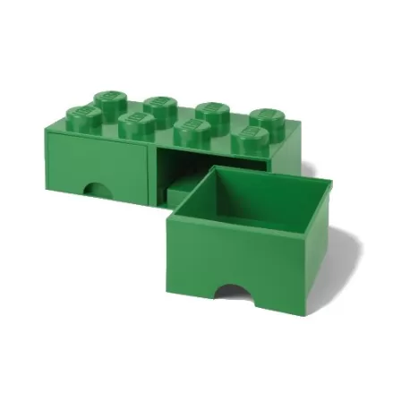 Contenitore Brick Drawer 8 bottoni, Verde - Lego