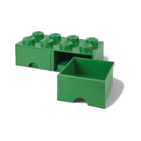 Contenitore Brick Drawer 8 bottoni, Verde - Lego