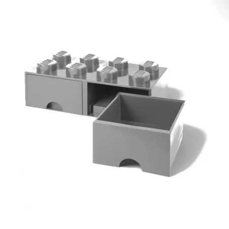 Contenitore Brick Drawer 8 bottoni, Grigio - Lego